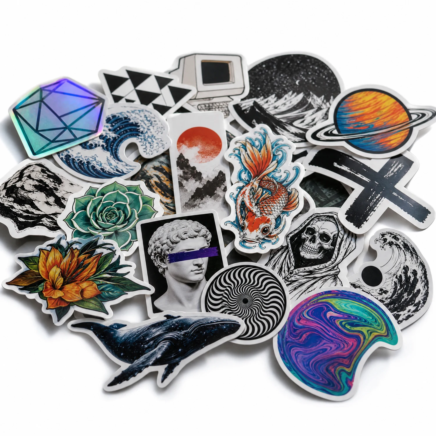 Пример изображения custom die cut stickers