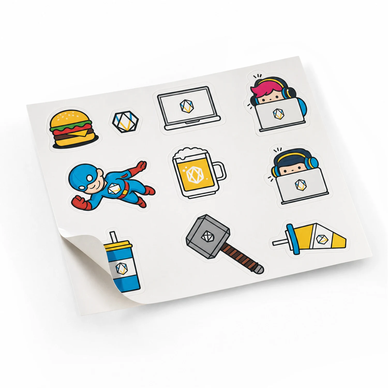 Пример изображения custom sticker sheet